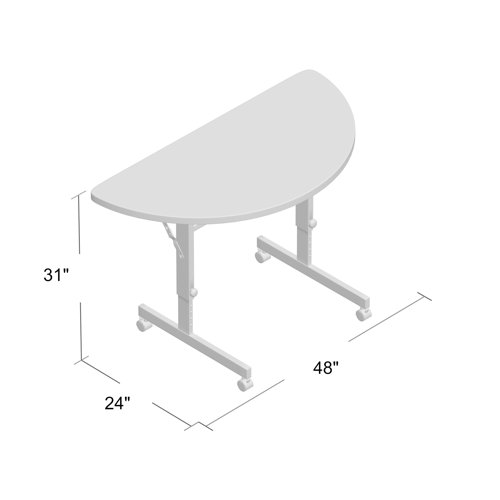 Latitude Run® Dasaki Flipper Height Adjustable Training Table with